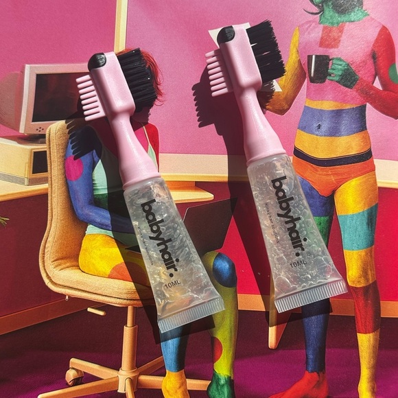 3 in 1 edge control gel brush for flyaways & hair edges set of 2 - Picture 1 of 5